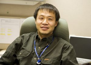 Yazhen Wang in his office