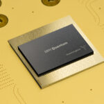 IBM Quantum Computing-branded chip on yellow background