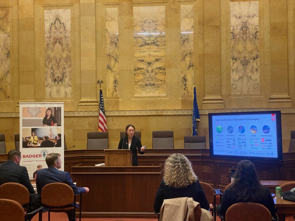 Photograph of Jen Choy speaking